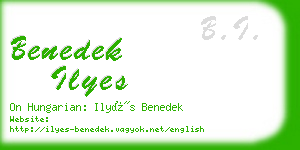 benedek ilyes business card